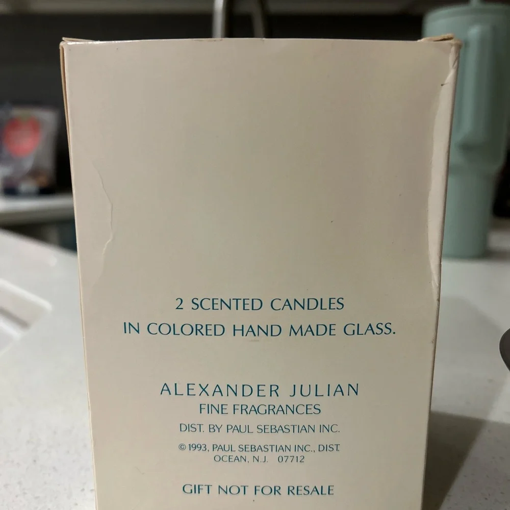 Alexander Julian Womenswear Candle Set RARE 1993
